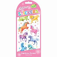 Stickers Glitter Rainbow Ponies