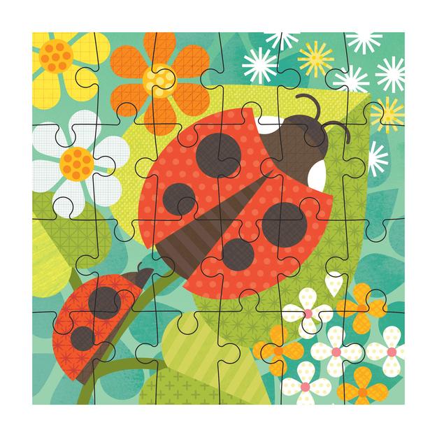 24 pc Petit Puzzle Ladybugs Fairhaven Toy Garden