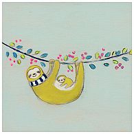 Wall Art - Yellow Sloths 14x14