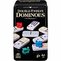 Traditions Double 12 Dominoes In Tin With Trains