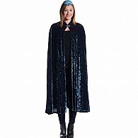 Crushed Velvet Adult Cape Blue