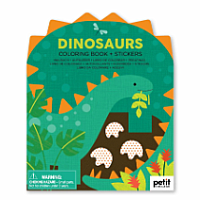 Coloring Book with Stickers Dinosaurs