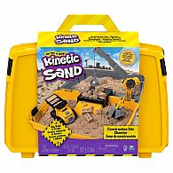 Kinetic Sand, Construction Site Folding Sandbox Playset With Vehicle And 2Lbs Kinetic Sand, For Kids Aged 3 And Up