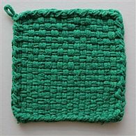 Cotton Potholder Loops Green