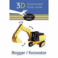Excavator 3D Paper Model