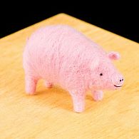 Needle Felting Kit Pig