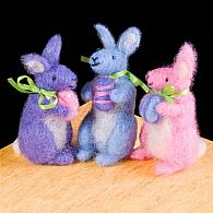 Needle Felting Kit Spring Bunnies 