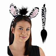Zebra Ears and Tail Set